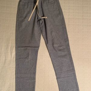 Men’s J. Crew blue slim fit linen pants (size 32”x32”)